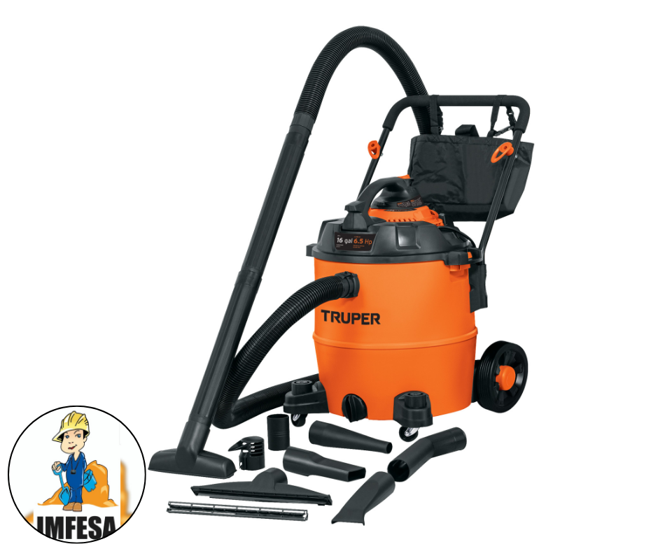 Aspiradora/sopladora de sólidos y líquidos, 16 gal, plástica