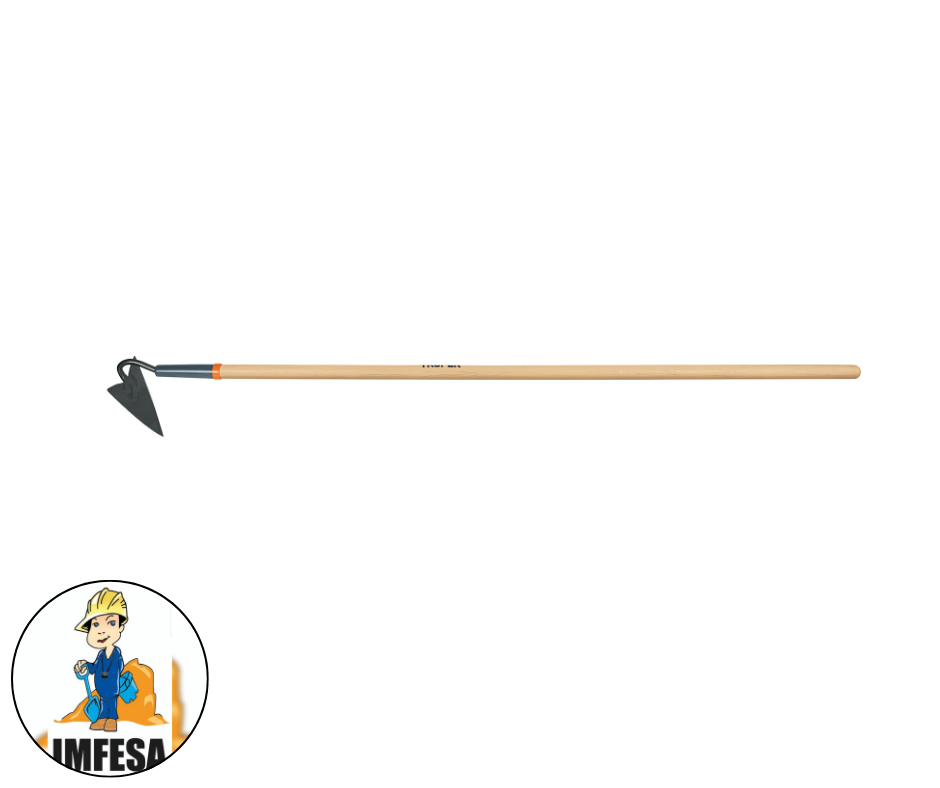 Azadón triangular jardinero con mango de madera 54&#34;