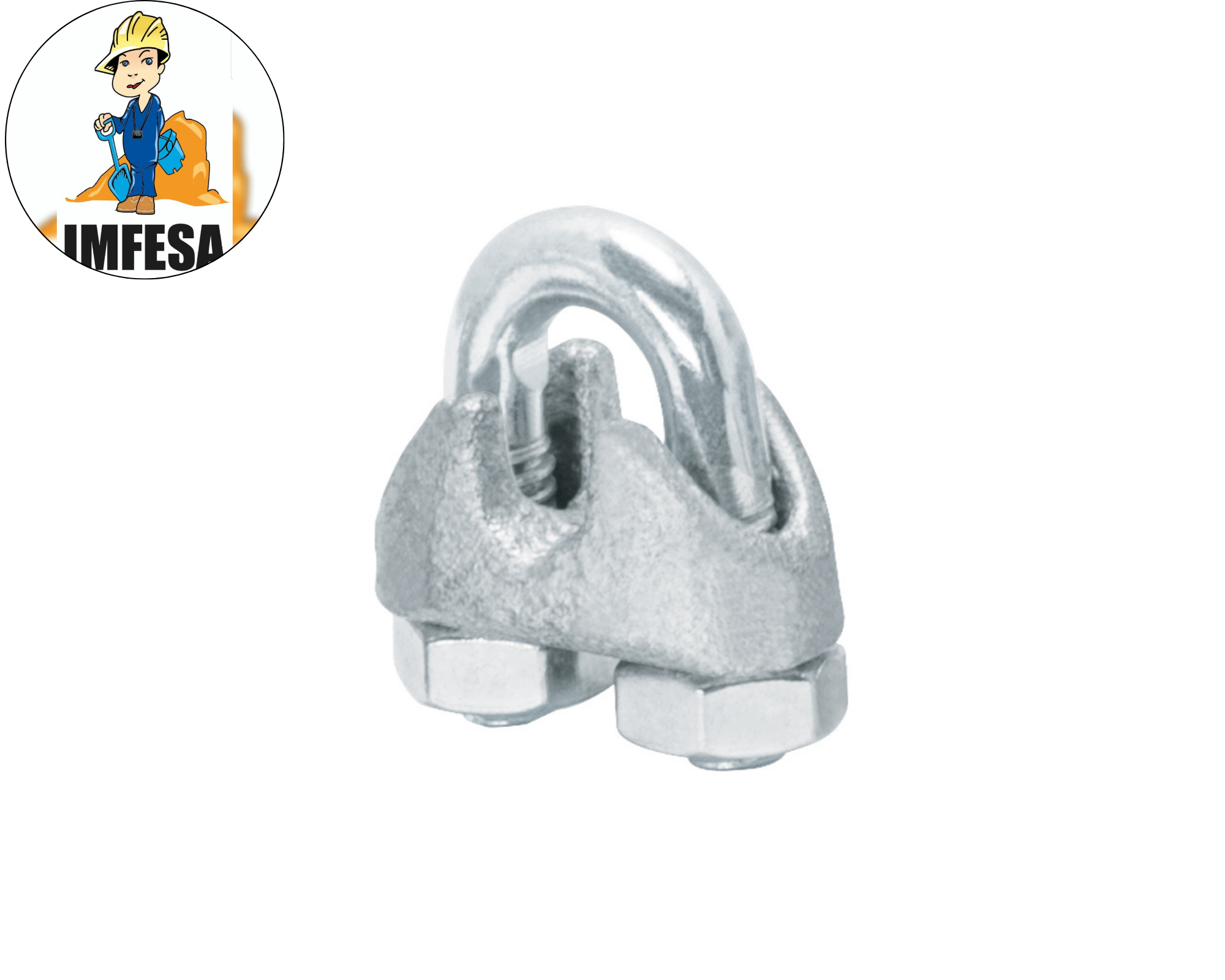 Bolsa con 50 nudos (perros) de hierro para cable de 3/16&#34;