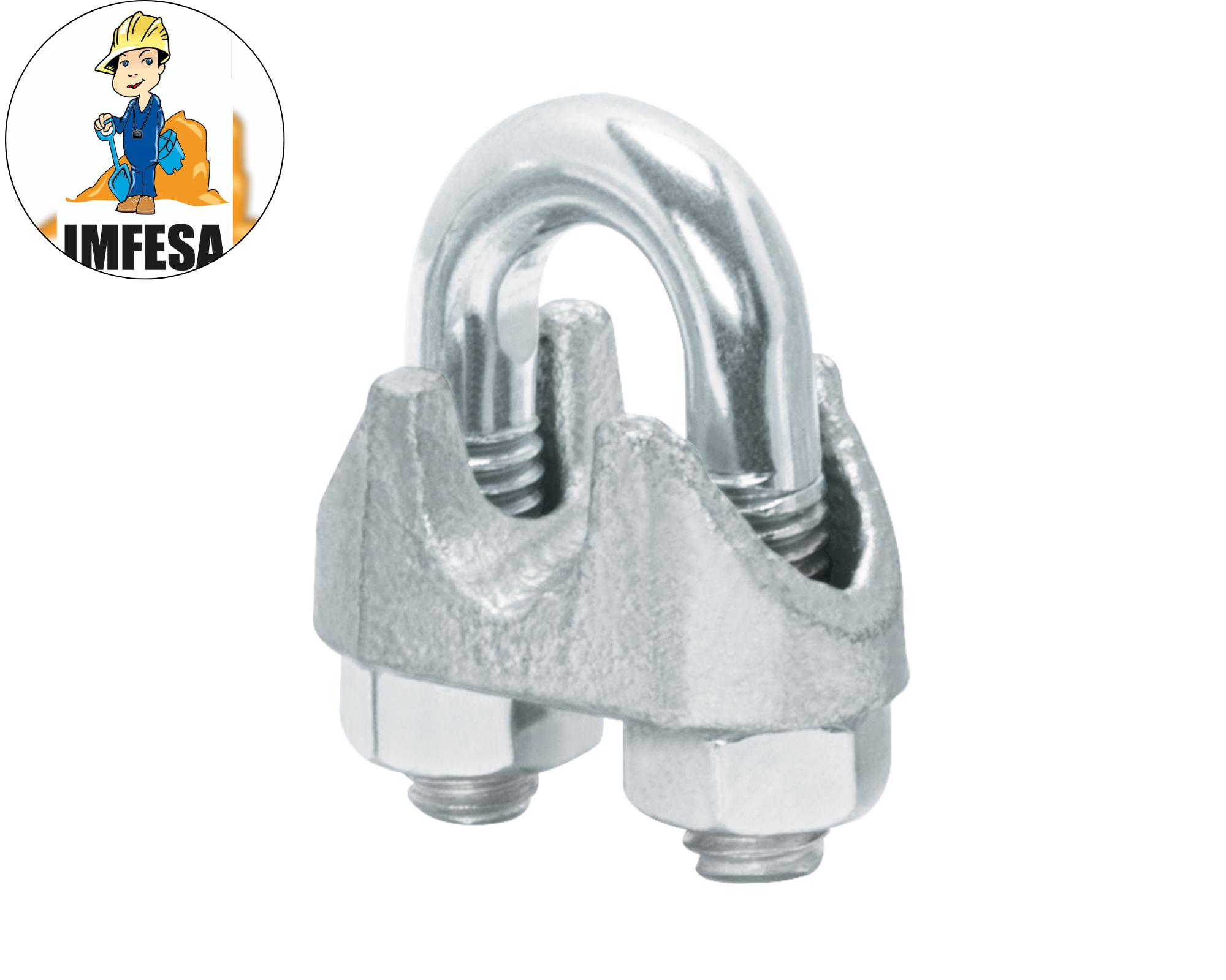 Bolsa con 25 nudos (perros) de hierro para cable de 5/16&#34;