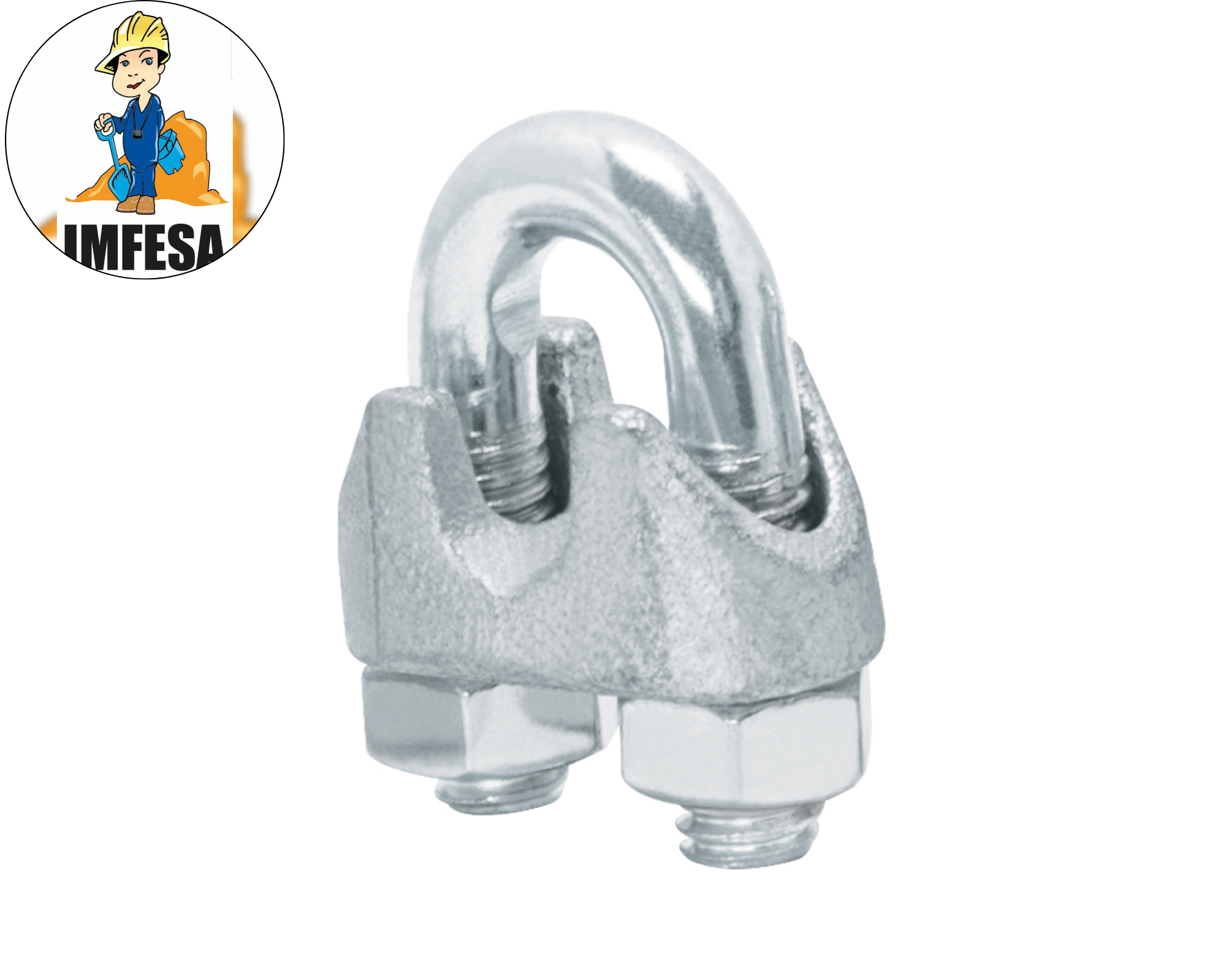 Bolsa con 40 nudos (perros) de hierro para cable de 1/4&#34;