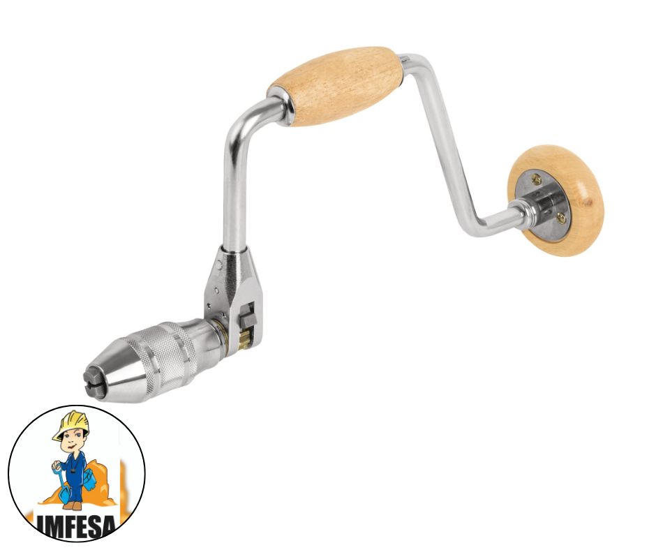 Berbiquí profesional 12&#34; perilla de madera, Truper
