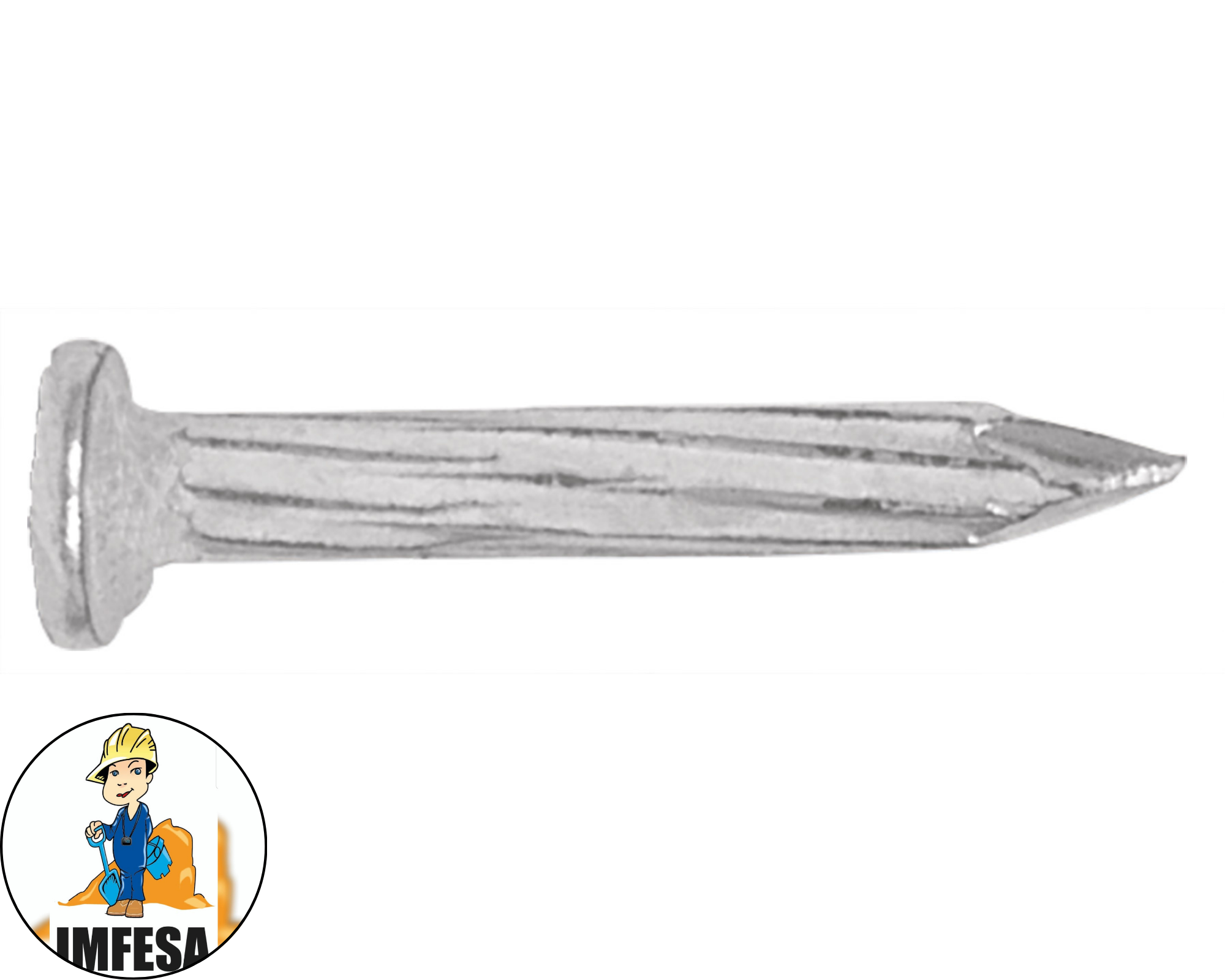 Bolsa con 1 kg de clavos para concreto galvanizados 1&#34;