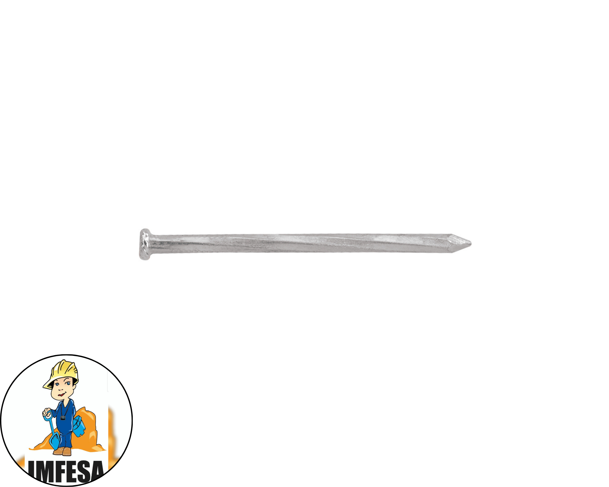 Bolsa con 1 kg de clavos para concreto galvanizados 2-1/2&#34;