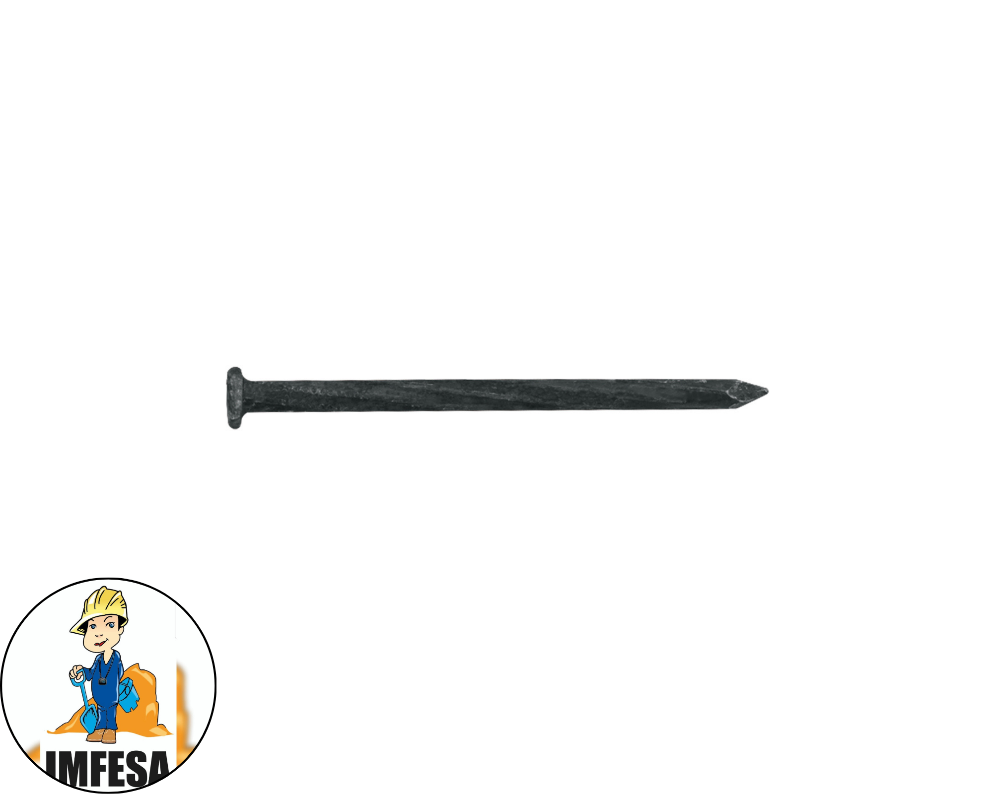 Bolsa con 1 kg de clavos para concreto negros 2-1/2&#34;