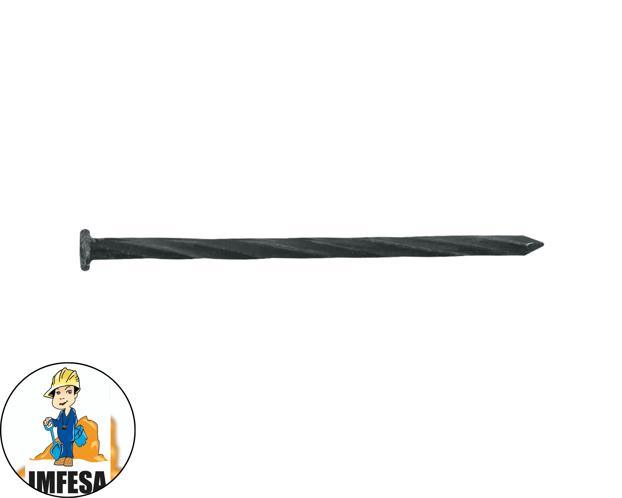 Bolsa con 1 kg de clavos para concreto negros 3-1/2&#34;