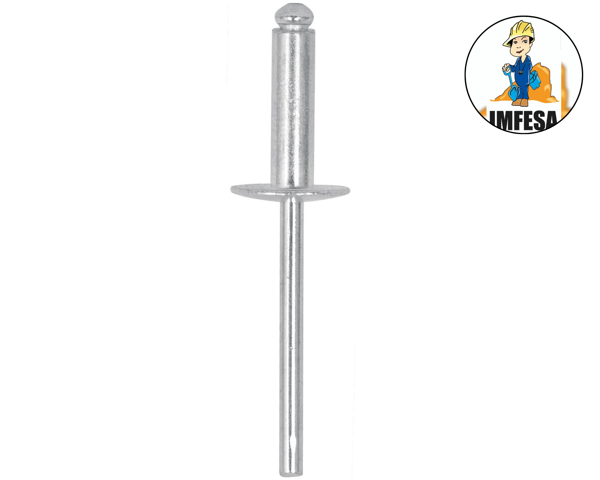 Bolsa con 50 remaches 3/16&#34; x 1/2&#34; de aluminio, ala 17/32&#34;