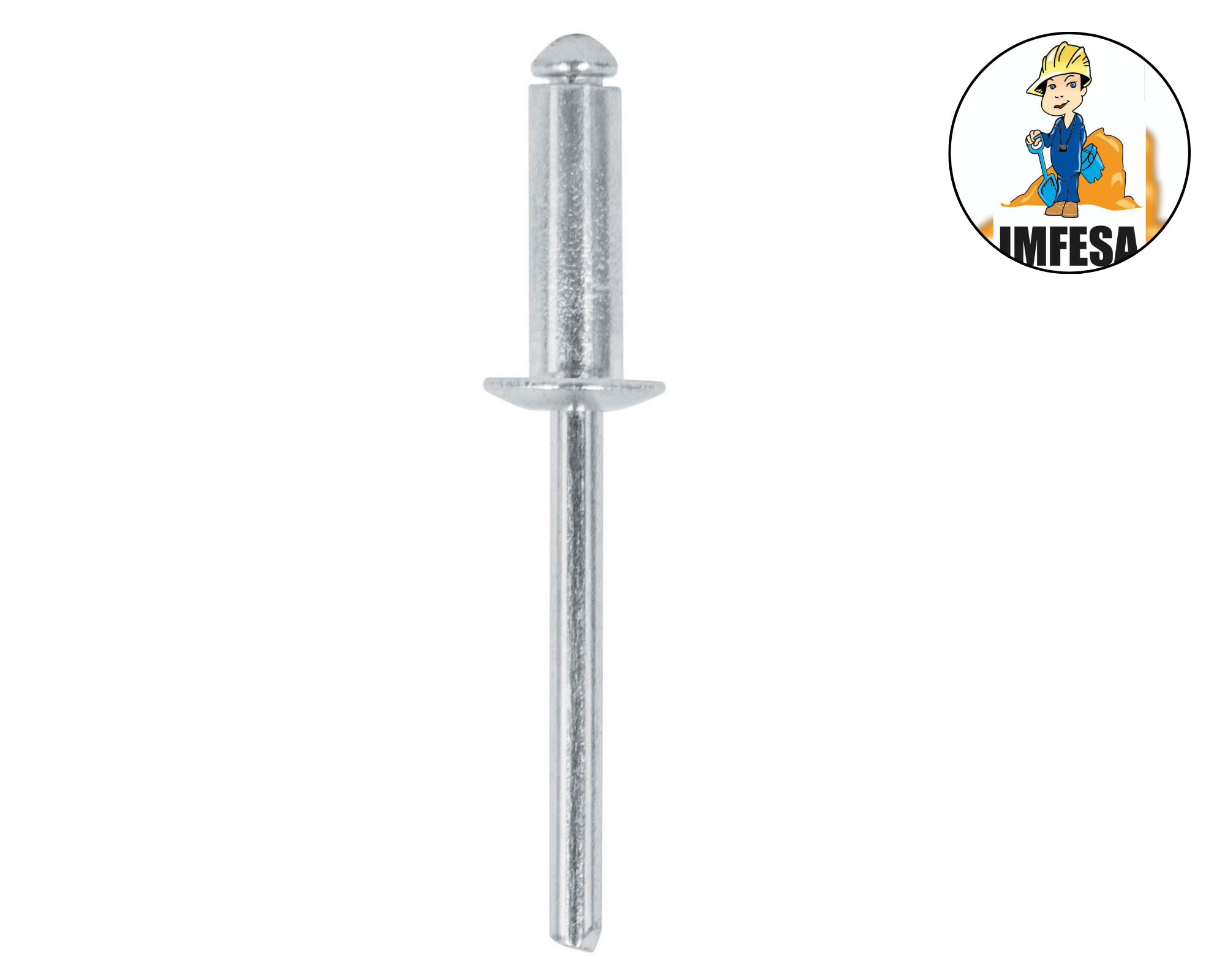 Bolsa con 50 remaches 3/16&#34; x 1/2&#34; de aluminio, ala 3/8&#34;