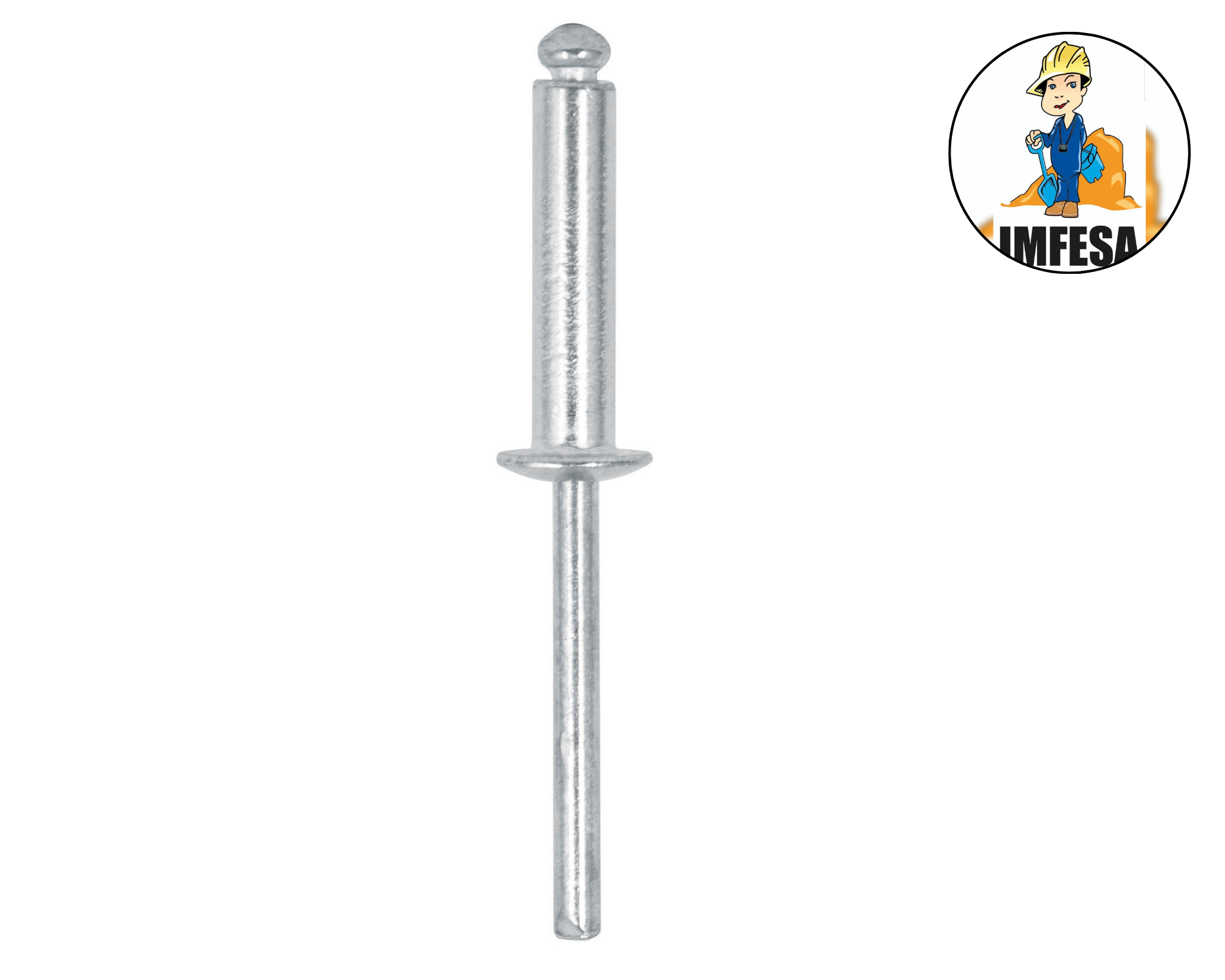 Bolsa con 50 remaches 3/16&#34; x 5/8&#34; de aluminio, ala 3/8&#34;