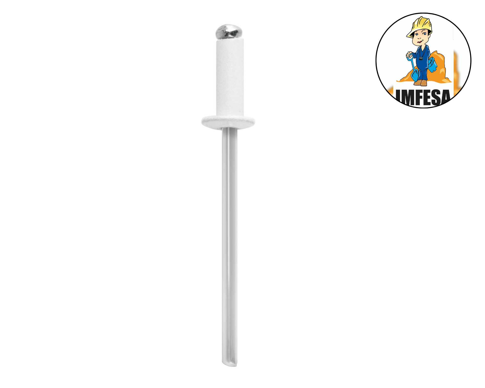 Bolsa c/50 remaches 1/8&#34;x1/4&#34; blancos de aluminio, ala 1/4&#34;