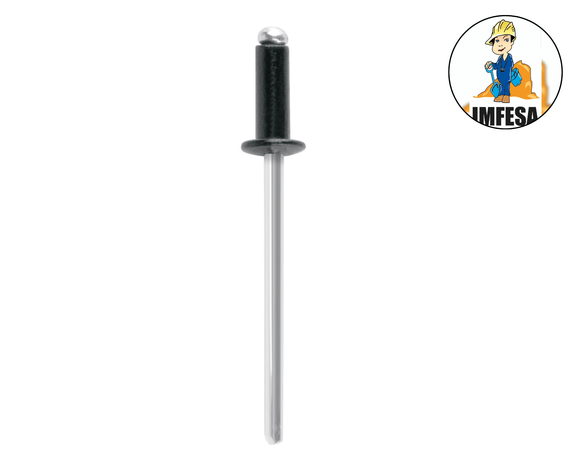 Bolsa c/50 remaches 1/8&#34;x1/4&#34; negros de aluminio, ala 1/4&#34;