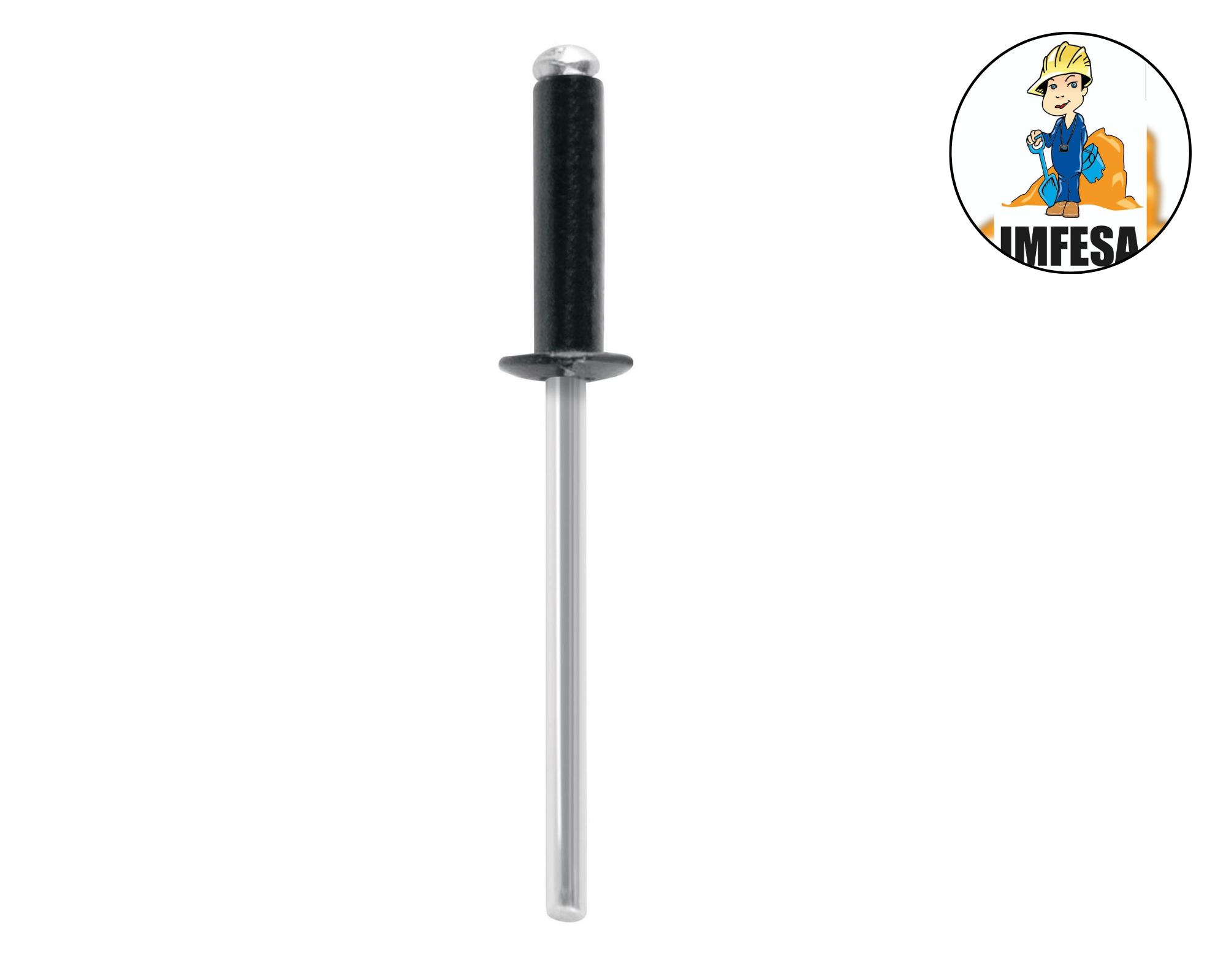 Bolsa c/50 remaches 1/8&#34;x3/8&#34; negros de aluminio, ala 1/4&#34;