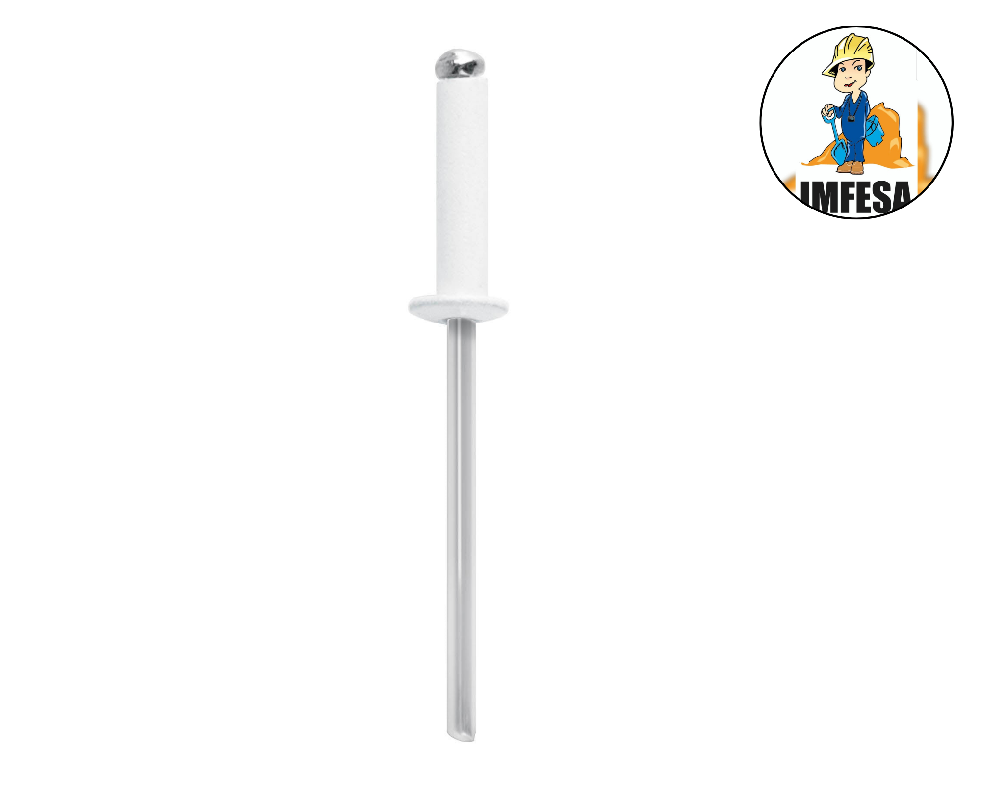 Bolsa c/50 remaches 1/8&#34;x5/16&#34; blancos de aluminio, ala 1/4&#34;