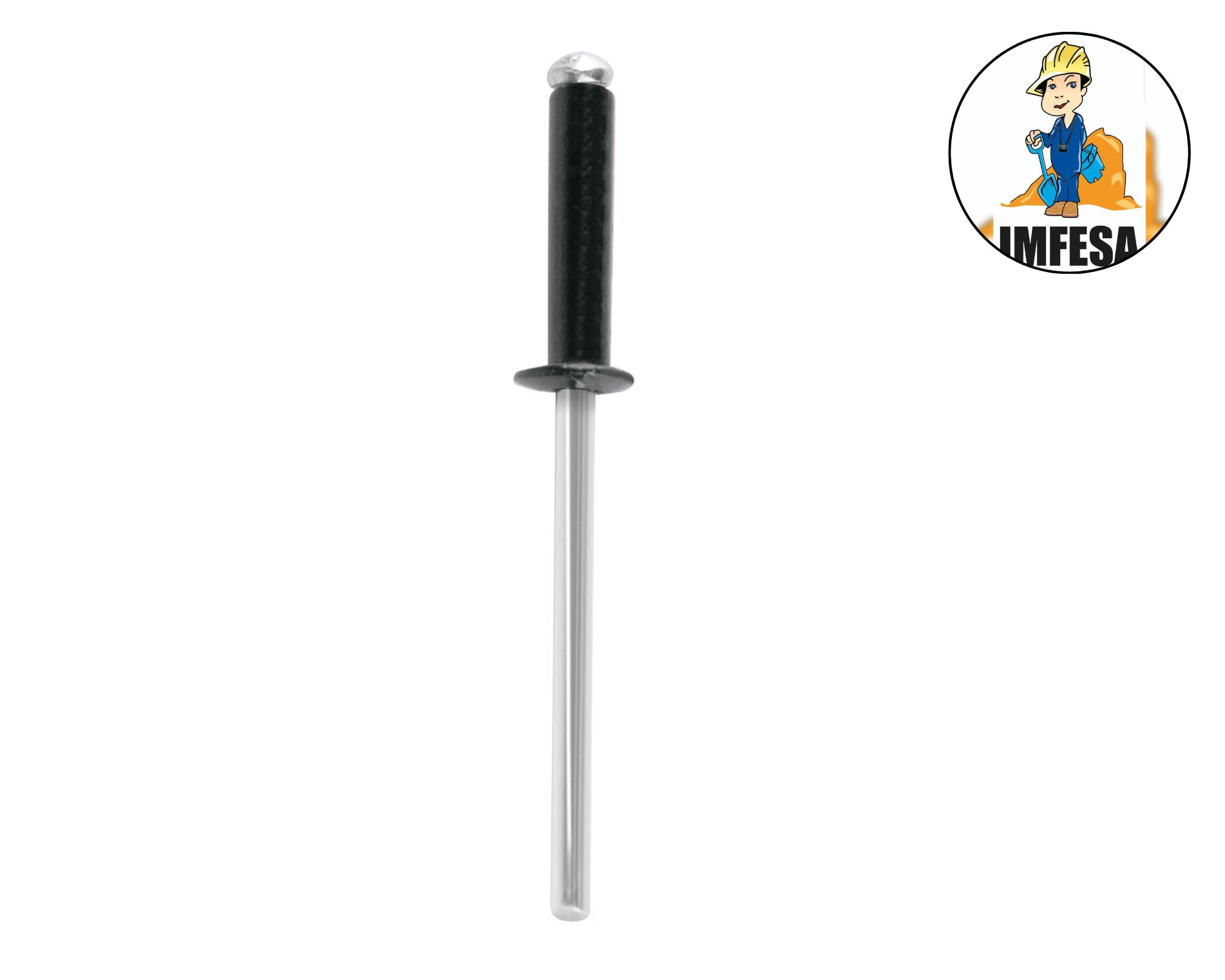 Bolsa c/50 remaches 1/8&#34;x5/16&#34; negros de aluminio, ala 1/4&#34;