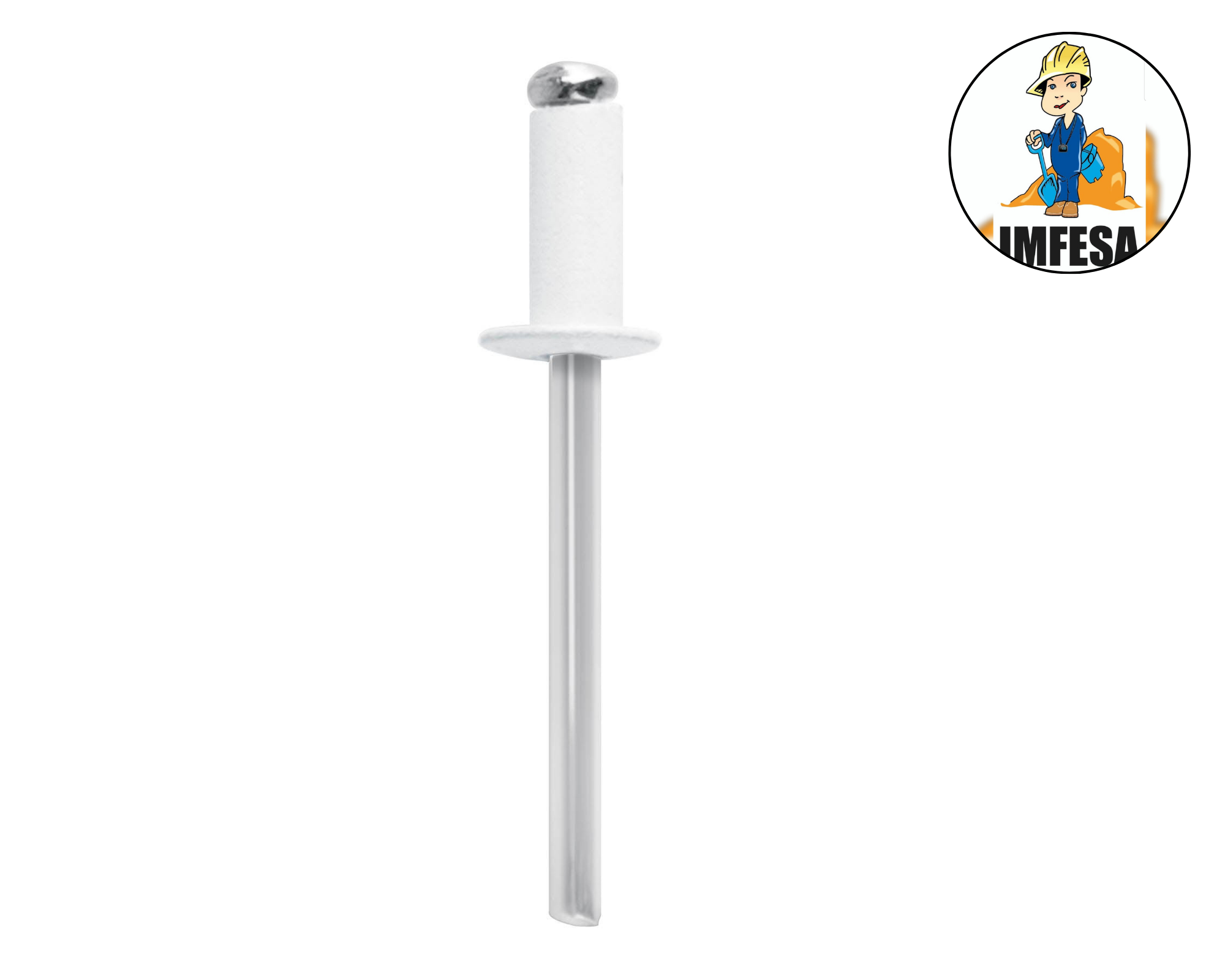Bolsa c/50 remaches 3/16&#34;x1/4&#34; blancos de aluminio, ala 3/8&#34;