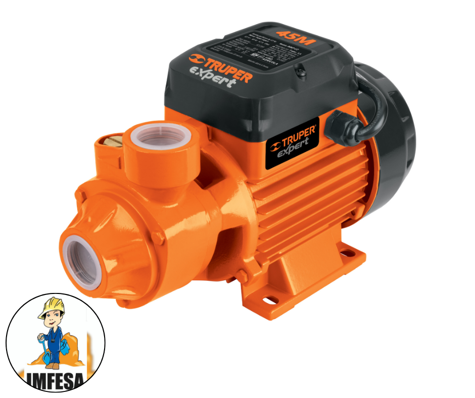 Bomba periférica 1/2 HP, altura máxima 45 m