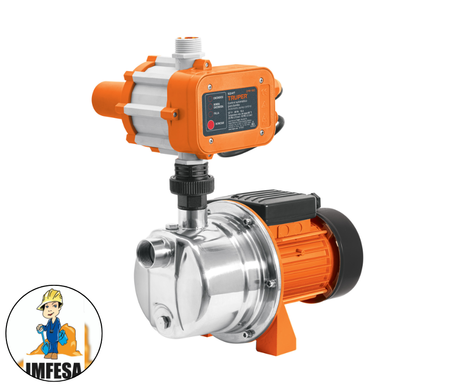 Bomba presurizadora jet acero 1/2 HP con control, Truper