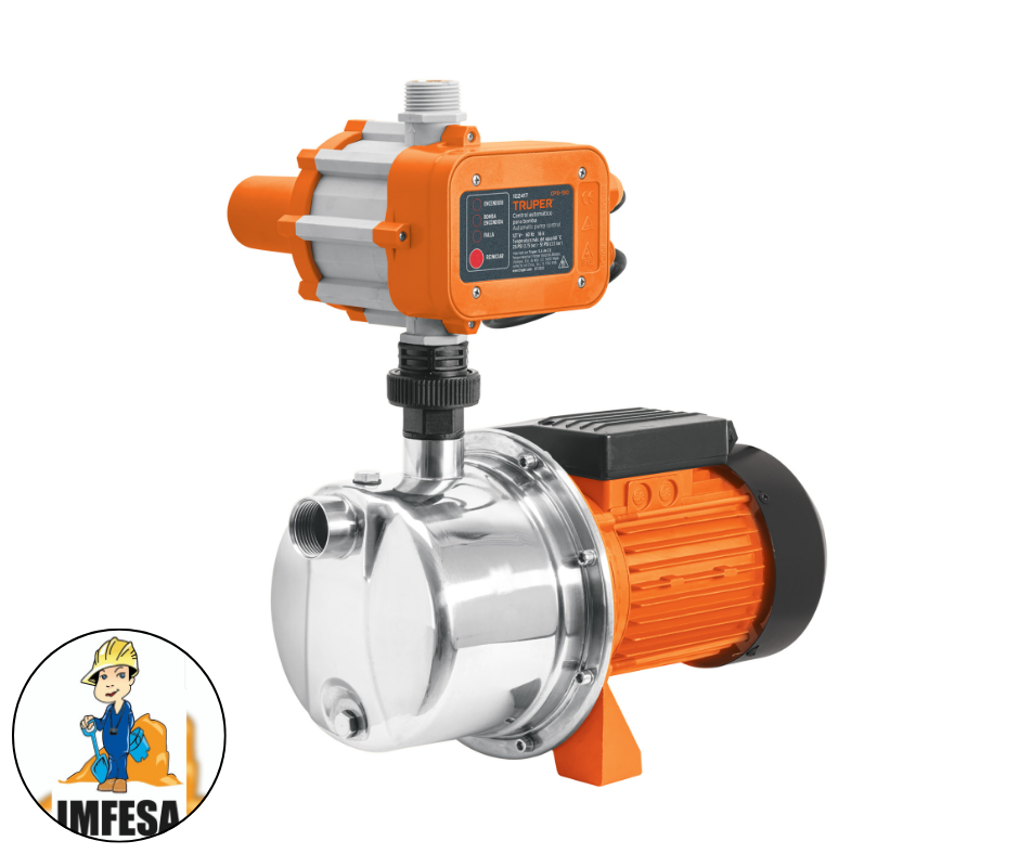 Bomba presurizadora jet acero 1 HP con control, Truper