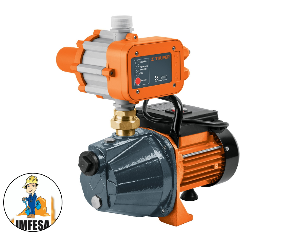 Bomba presurizadora jet hierro 1 HP con control, Truper