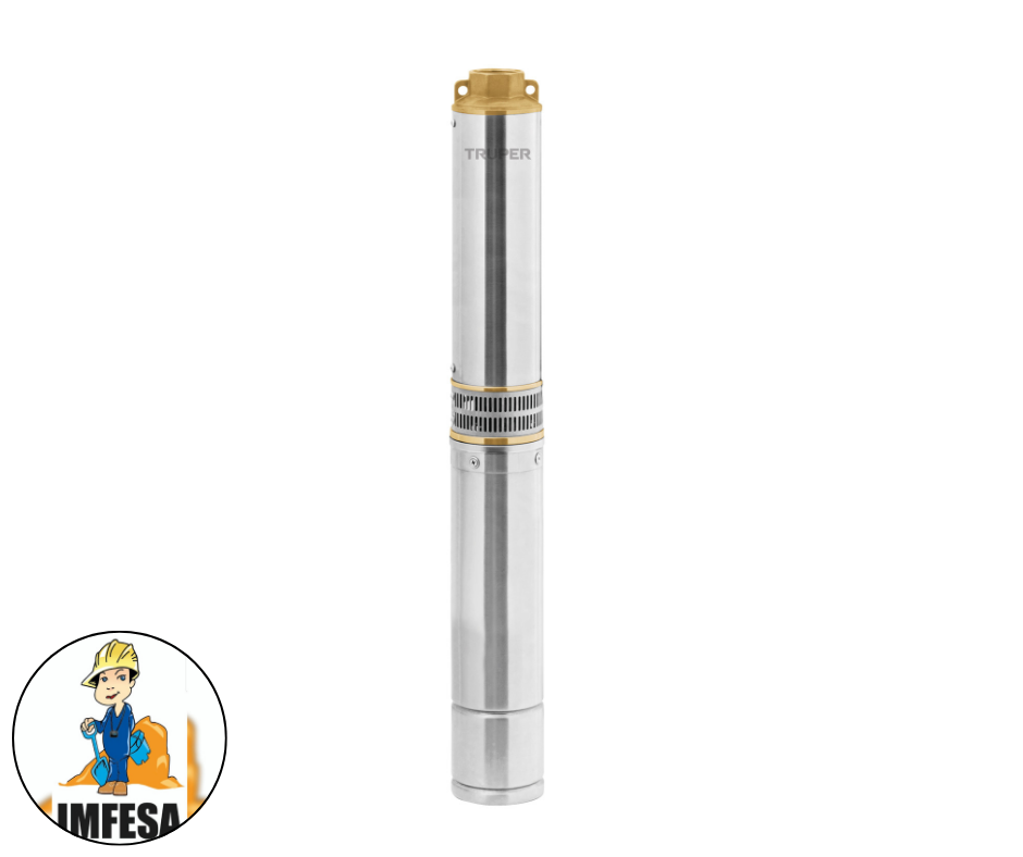 Bomba sumergible, tipo bala, 1 HP, a/limpia, 220V, Truper