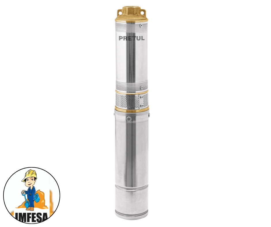 Bomba sumergible, tipo bala, 1/2 HP, agua limpia, Pretul