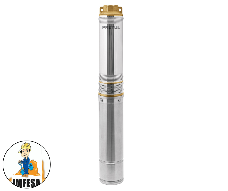 Bomba sumergible, tipo bala, 1 HP, agua limpia, Pretul