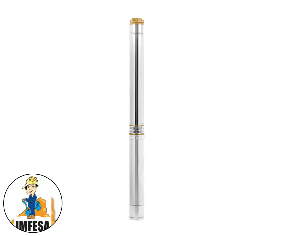 Bomba sumergible, tipo bala, 3 HP, a/limpia, 220V, Truper