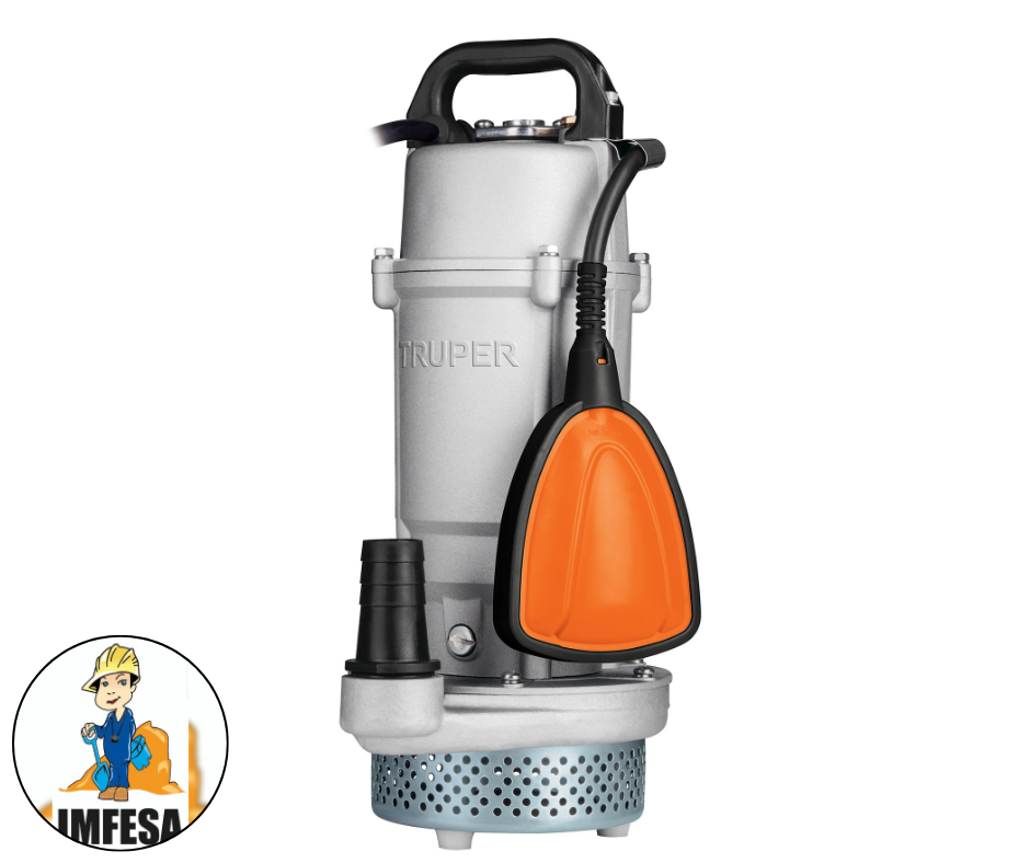 Bomba sumergible metálica para agua limpia uso rudo 1/2 HP