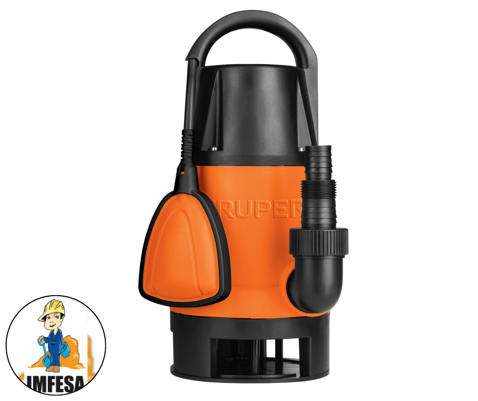 Bomba sumergible plástica, 1-1/2 HP para agua sucia, Truper