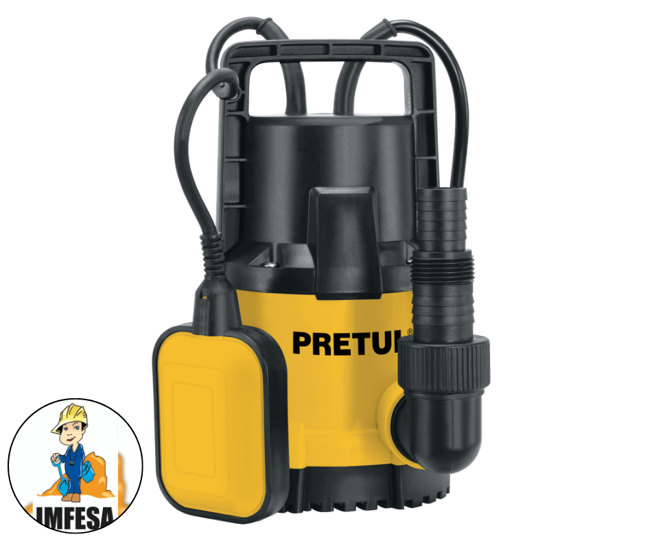 Bomba sumergible plástica, 1/2 HP para agua limpia, Pretul