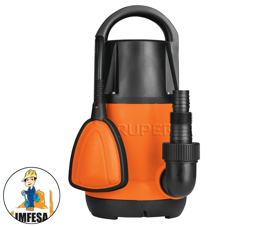 Bomba sumergible plástica, 1 HP para agua limpia, Truper