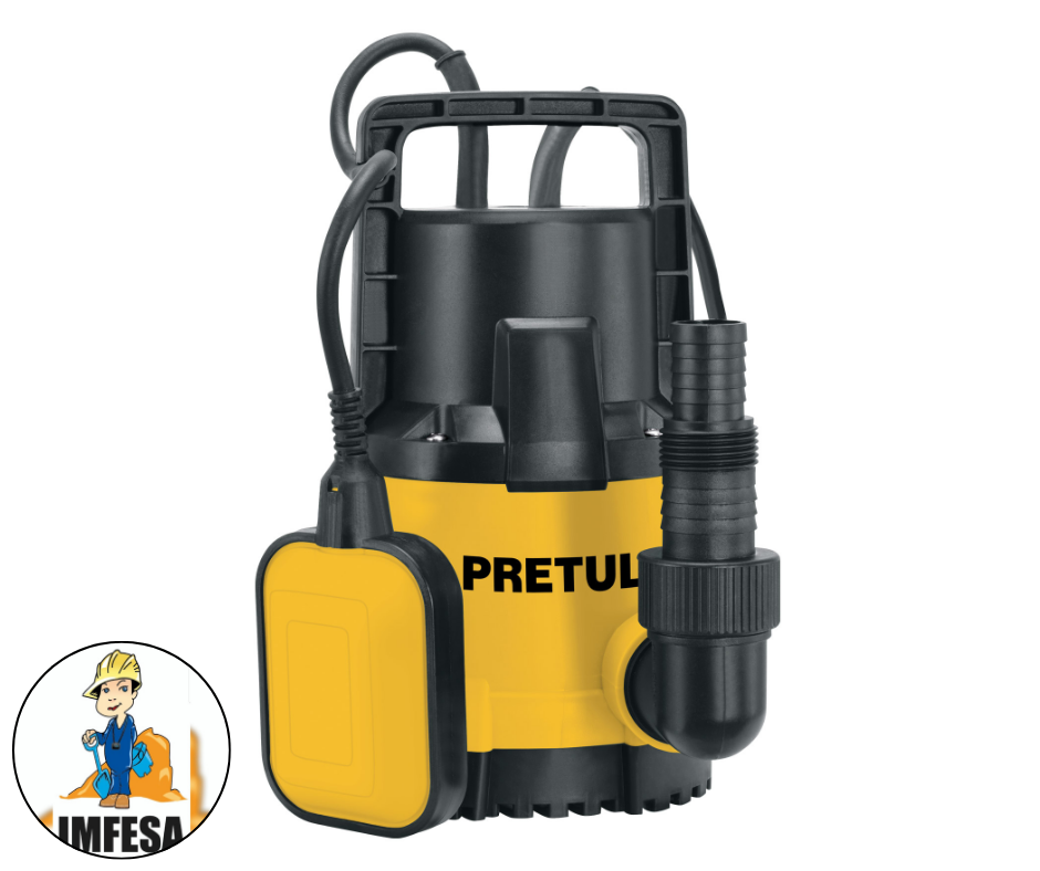 Bomba sumergible plástica, 3/4 HP para agua limpia, Pretul