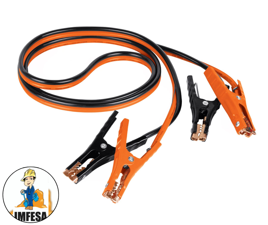 Cables pasa corriente 3 m, 225 A, 8 AWG, con funda