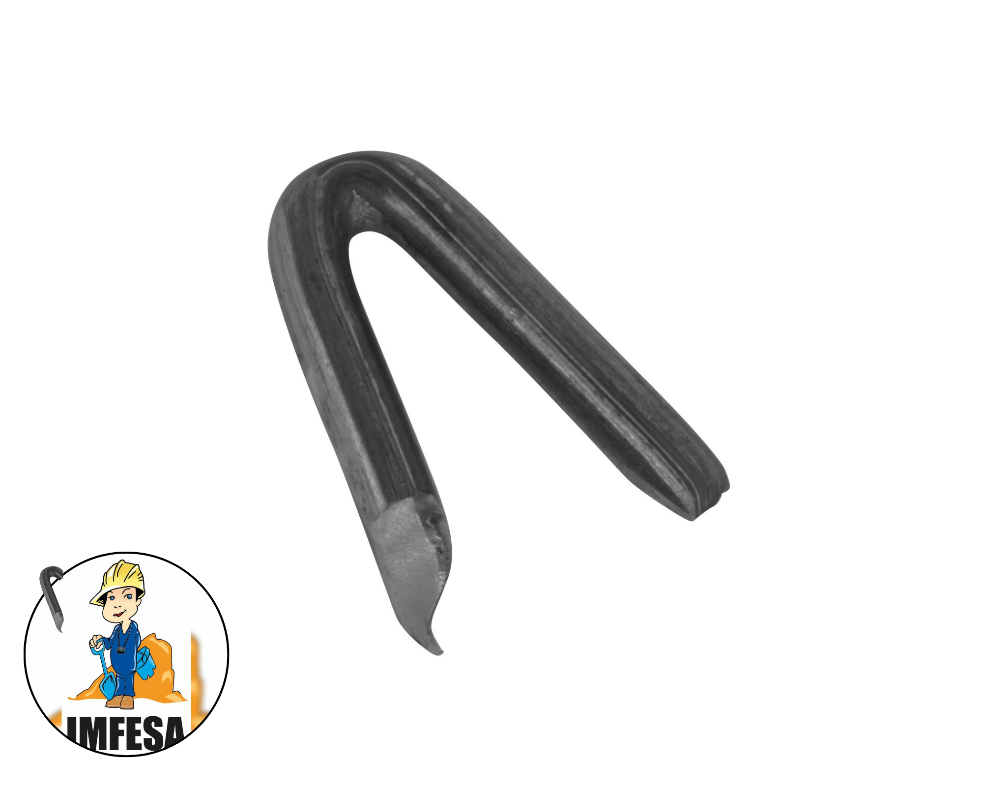 Caja con 10 kg de grapas 1&#34; negras p/alambre de púas