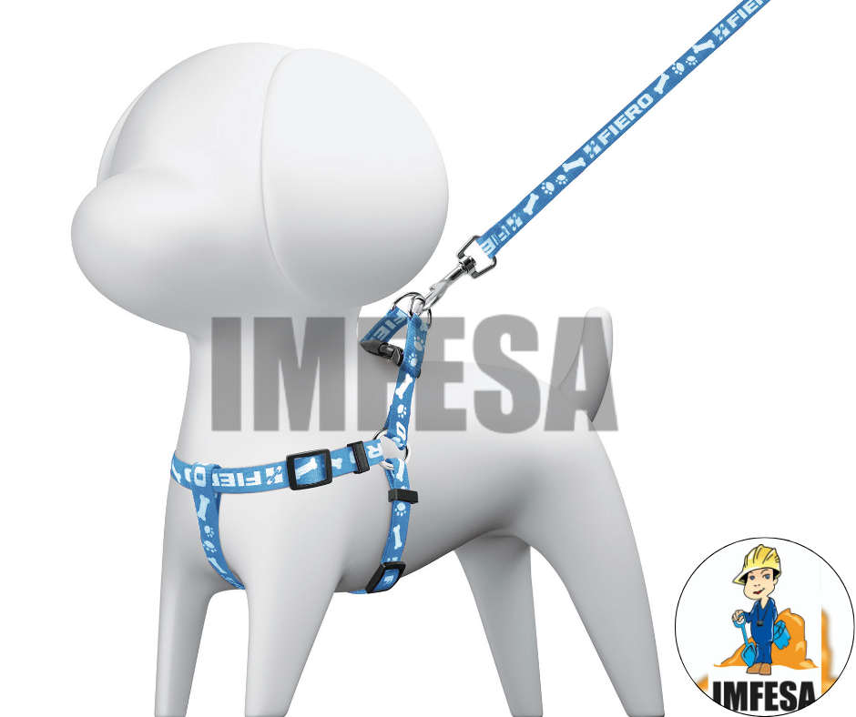 Correa con pechera para perro 1 cm ancho