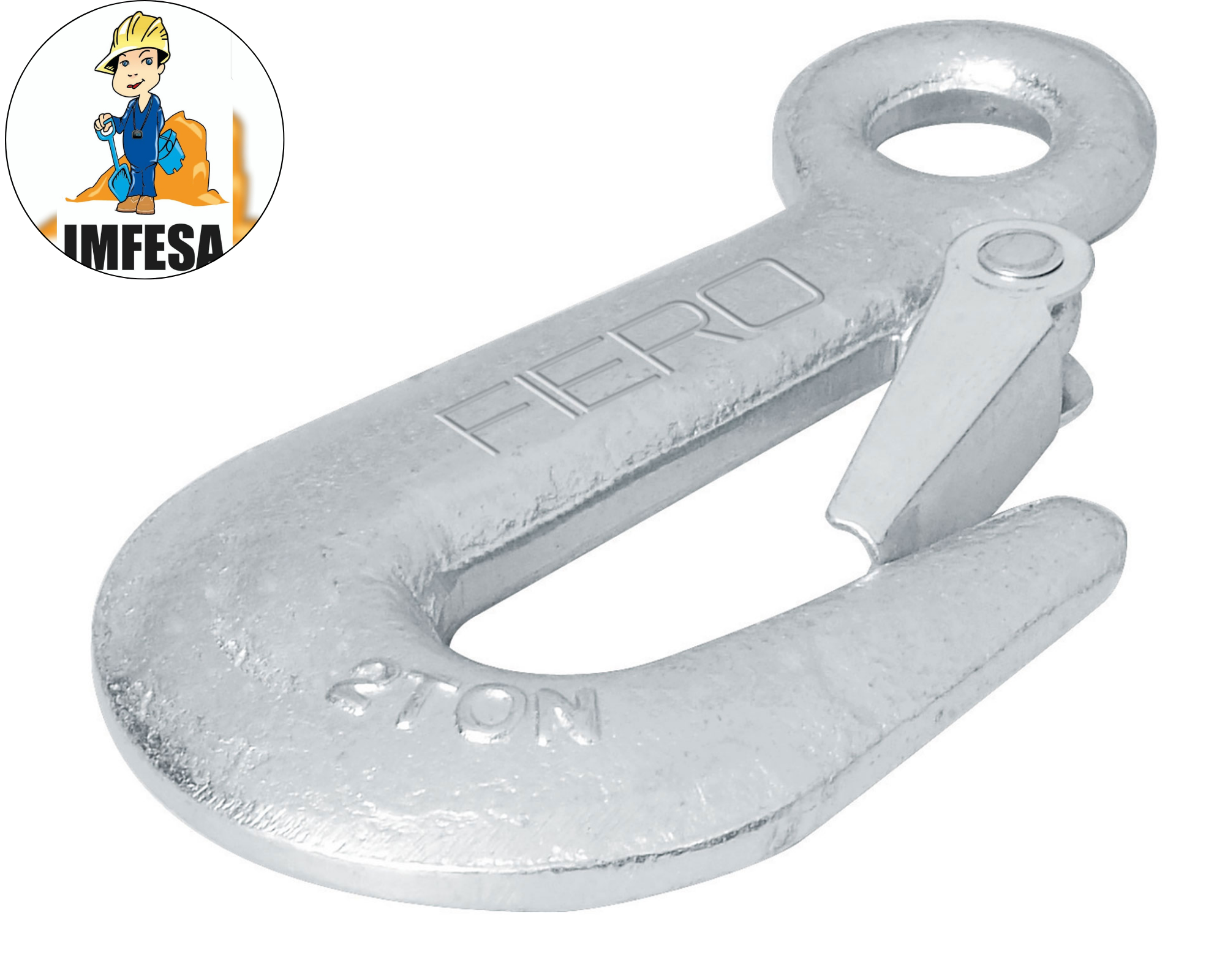 Gancho eslinga de acero forjado 5/8&#34;, carga 1000 kg