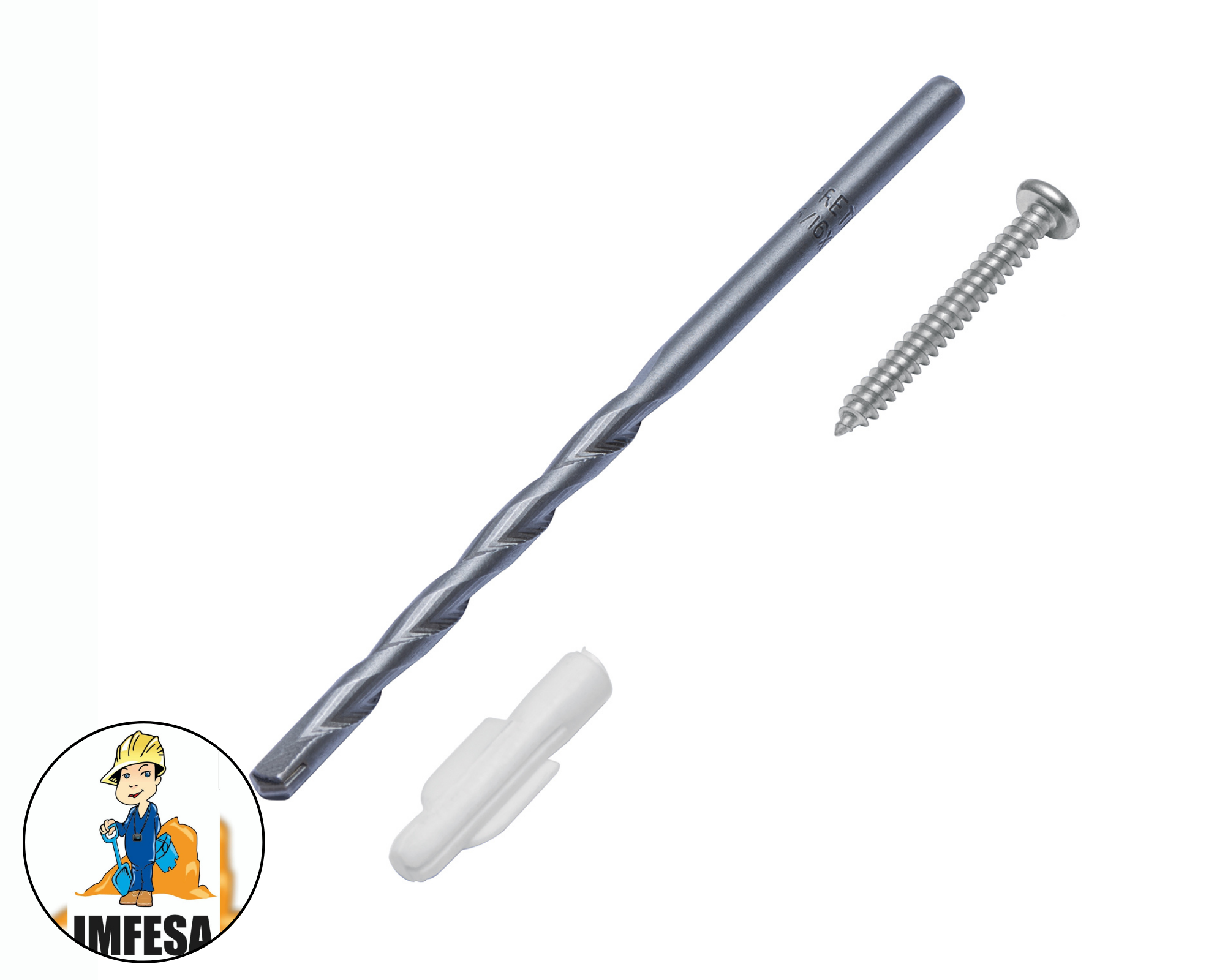 Kit de 20 taquetes 3/16&#34; con pijas #6 y 1 broca 3/16&#34;