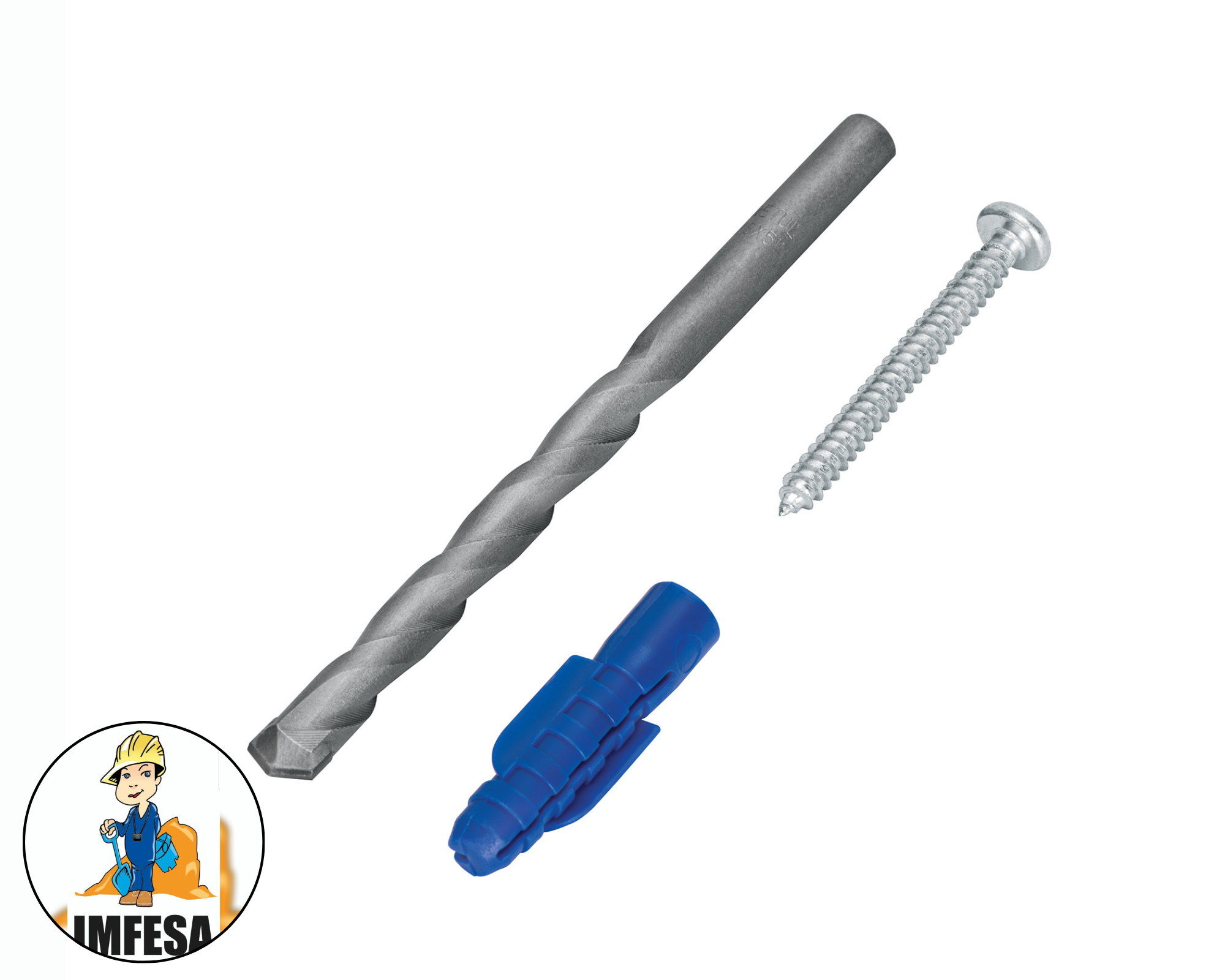 Kit de 20 taquetes 3/8&#34; con pijas #12 y 1 broca 3/8&#34;