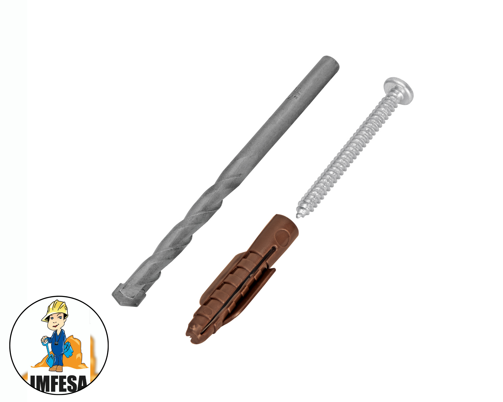 Kit de 20 taquetes 5/16&#34;con pijas #10 y 1 broca 5/16&#34;
