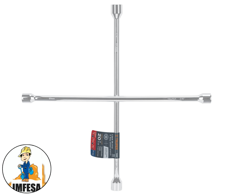 lave de cruz 20&#34; pulida y cromada