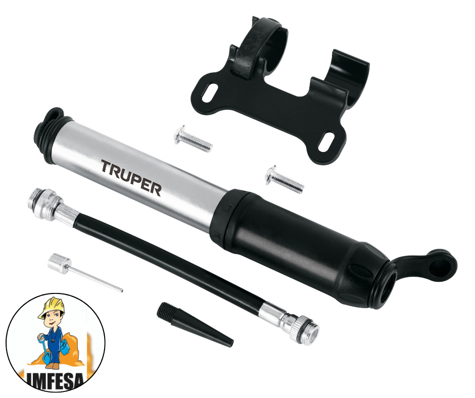 Mini bomba manual para bicicleta, abatible, 75 PSI, TRUPER