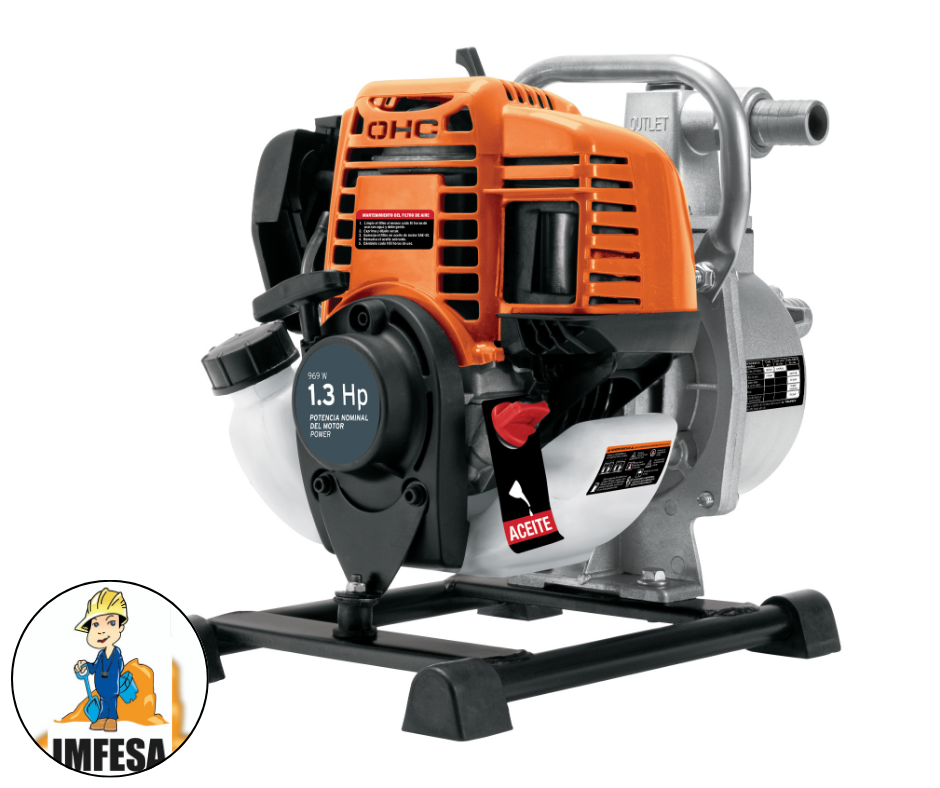 Motobomba autocebante 1&#34; x 1&#34; a gasolina 1-1/3 HP, TRUPER