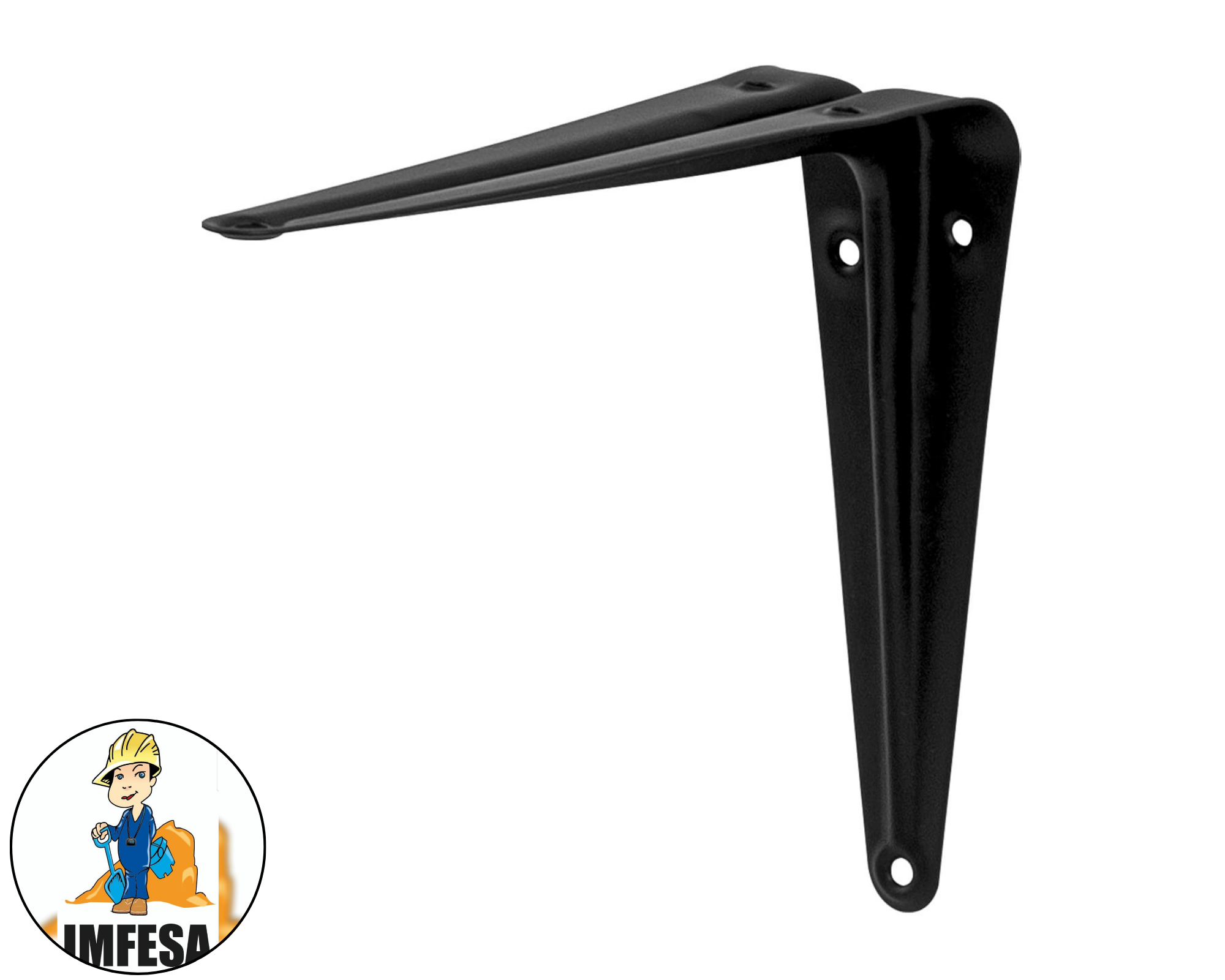 Ménsula de acero negra 5" x 6"