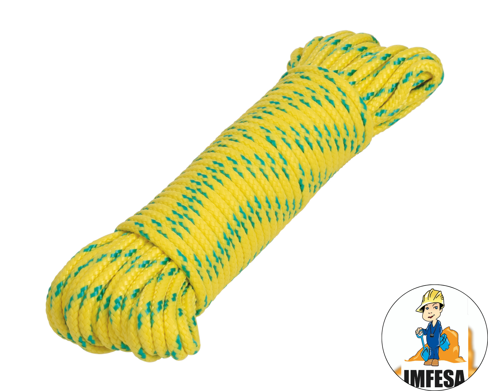 Piola de Polipropileno trenzada, multicolor, 4mm x 15m