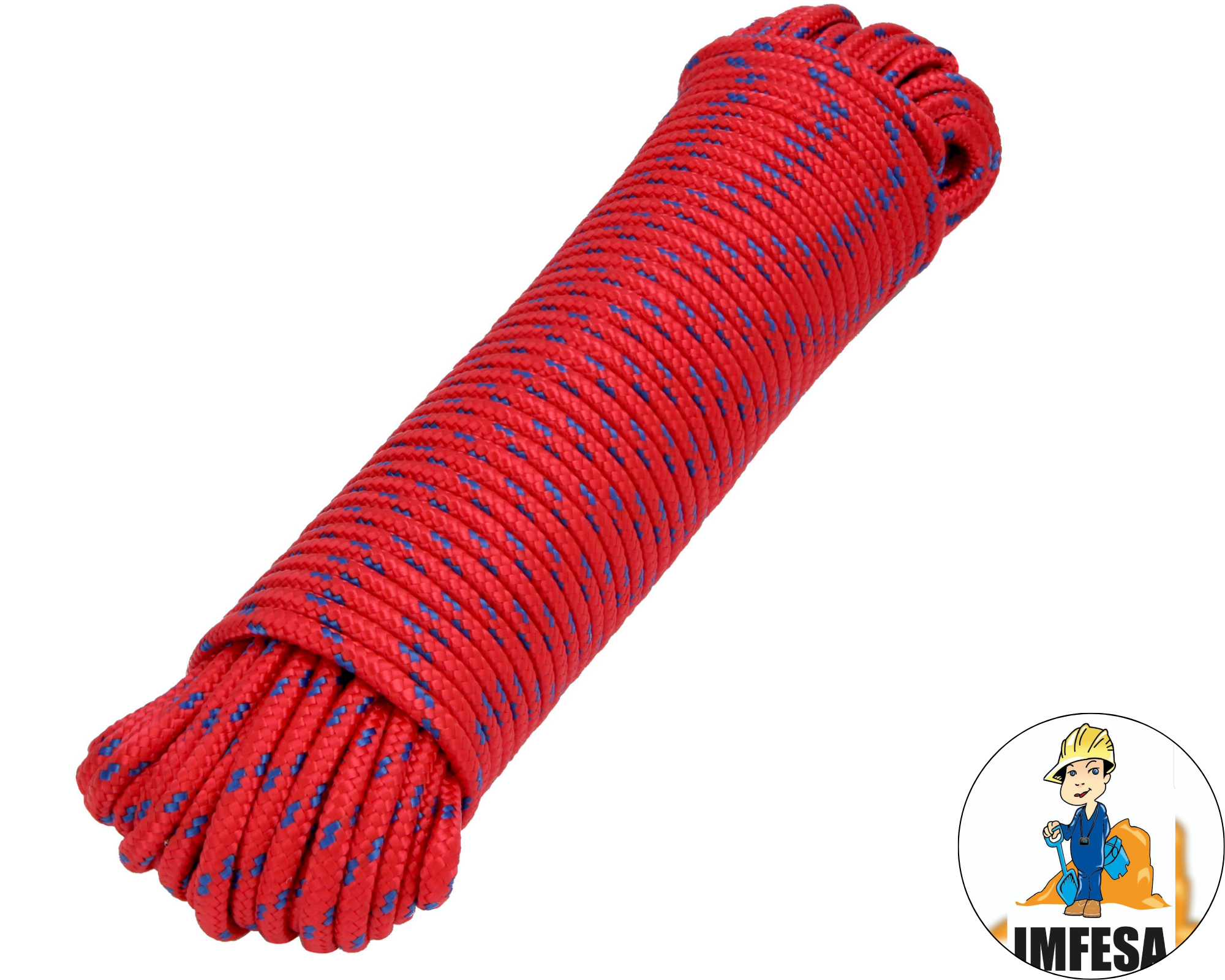 Piola de Polipropileno trenzada, multicolor, 6mm x 30m