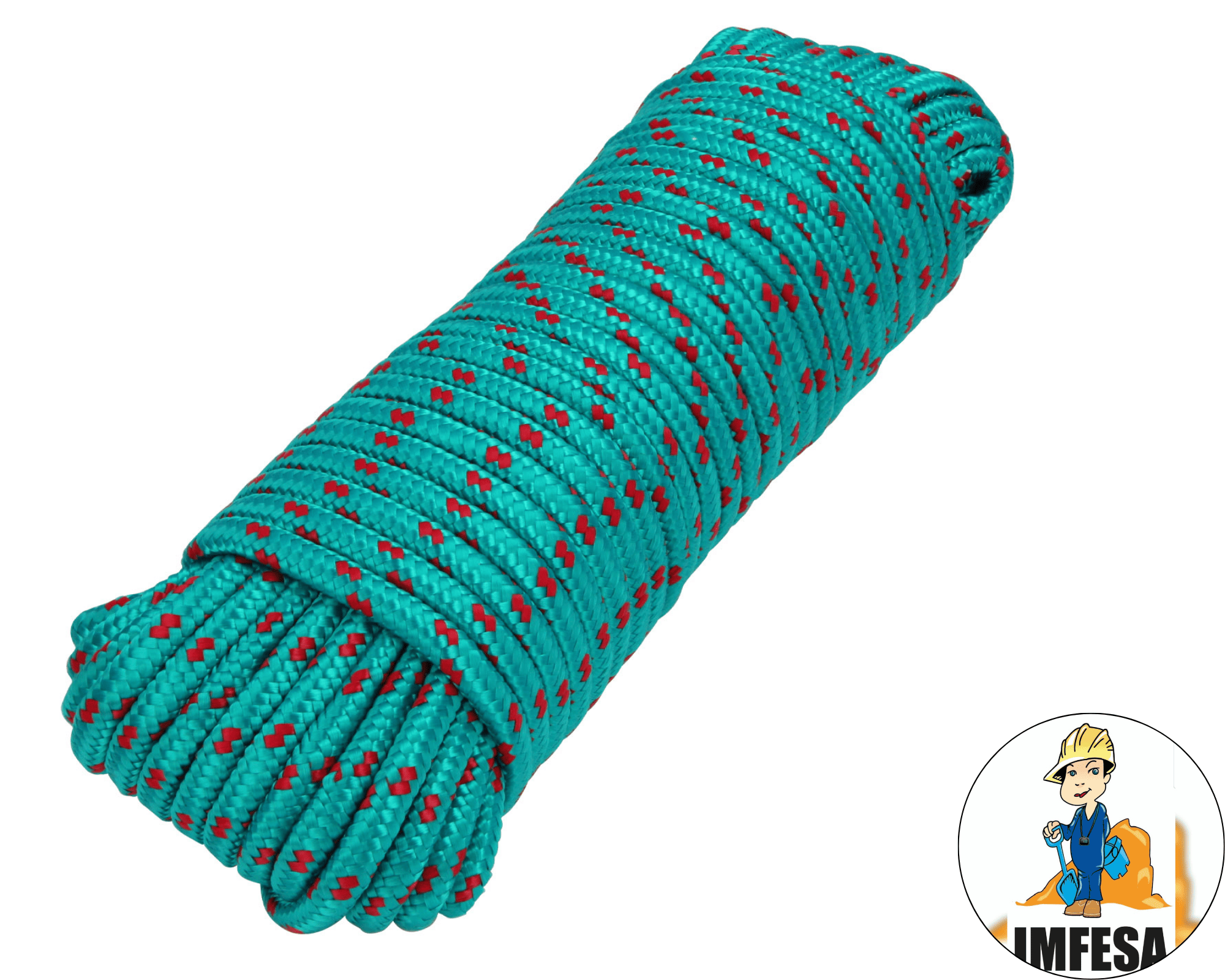 Piola de Polipropileno trenzada, multicolor, 8mm x 30m