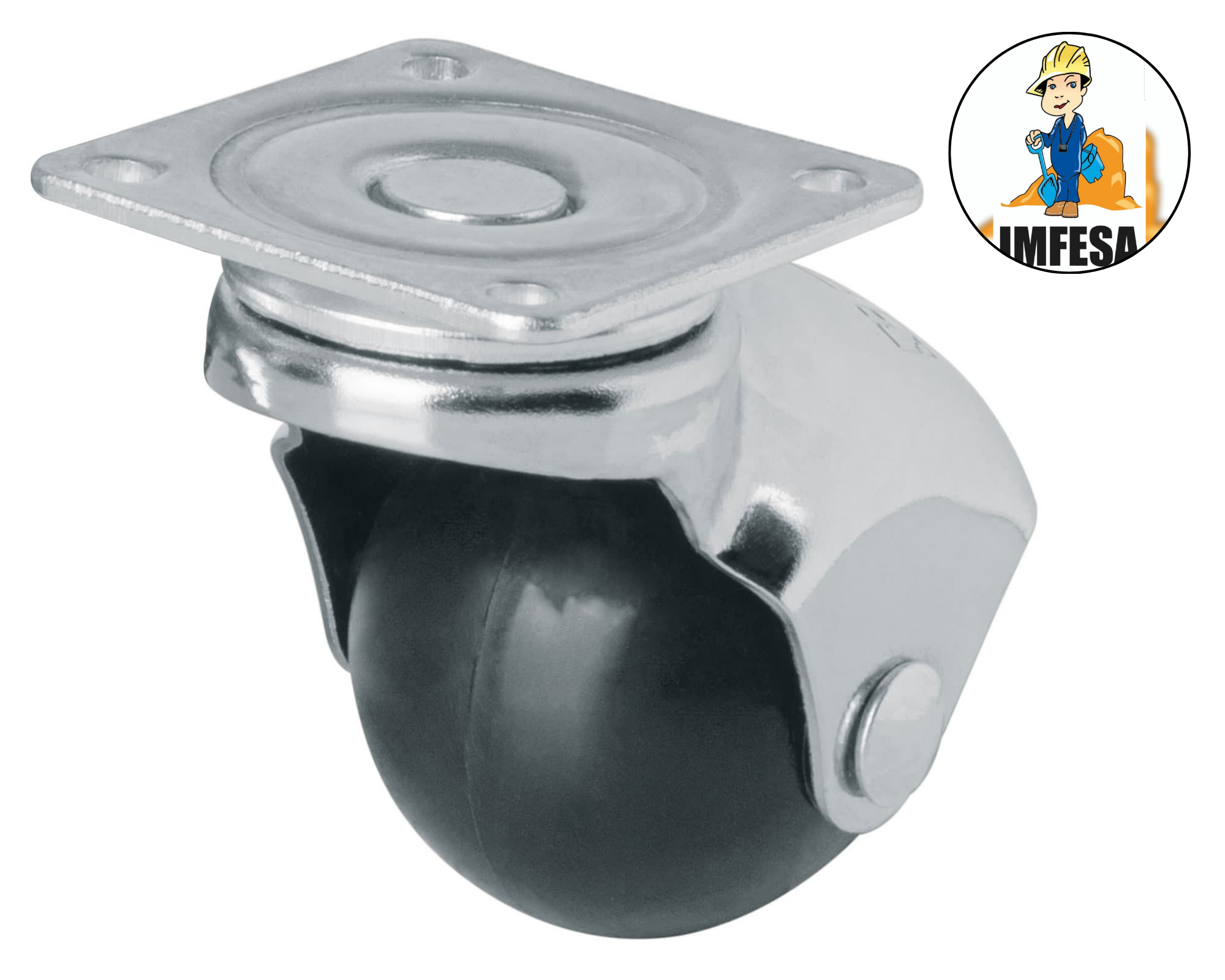 Rodaja esférica, 40 mm con placa