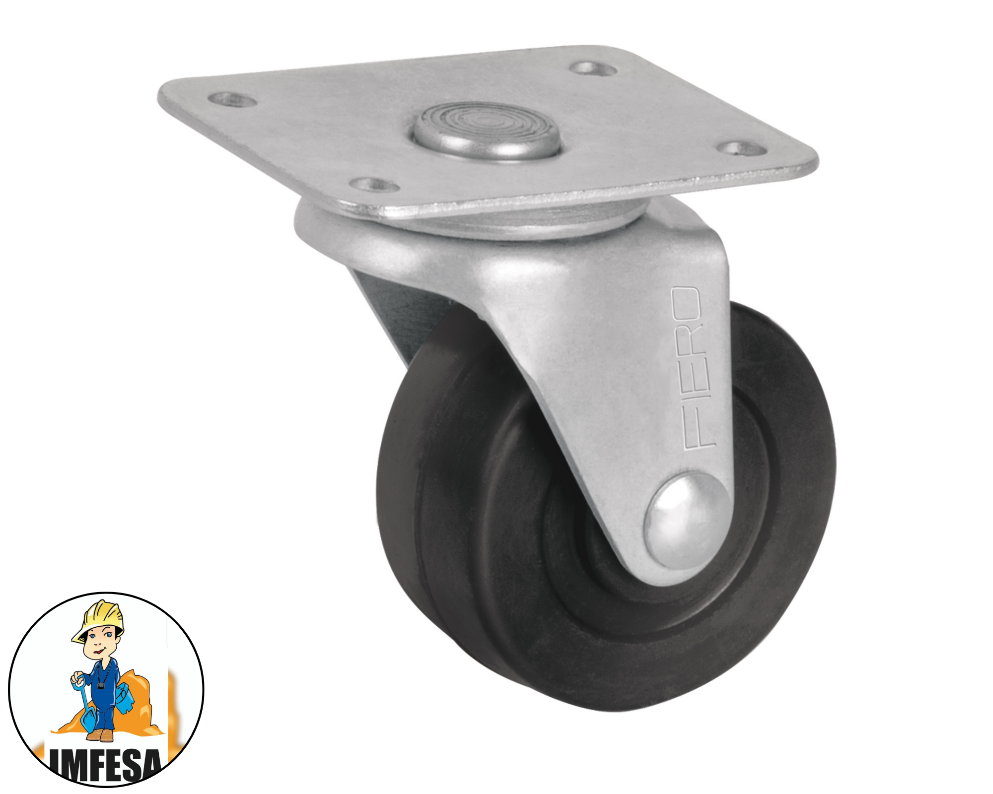 Rodaja hule 2&#34;, placa giratoria con buje, carga 25 kg