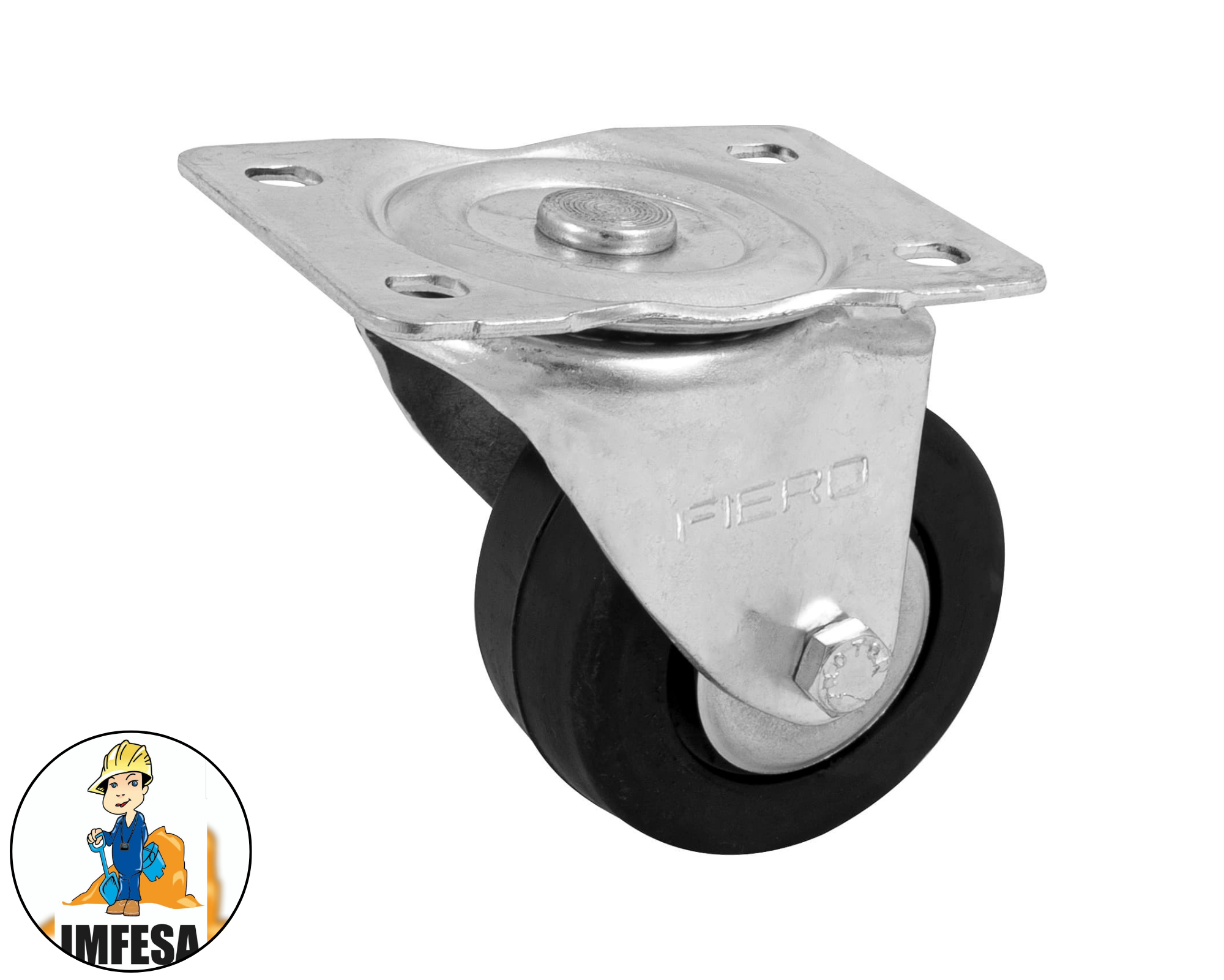 Rodaja hule 3&#34;, placa giratoria con balero, carga 110 kg