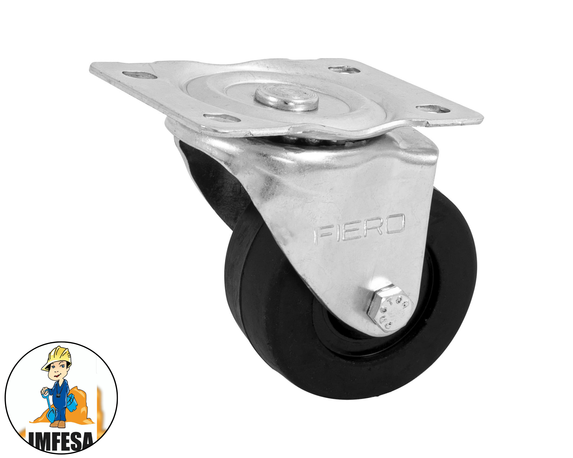 Rodaja hule 3&#34;, placa giratoria con buje, carga 90 kg